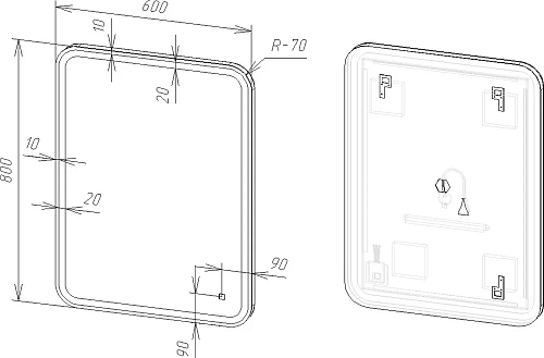 Комплект мебели DIWO Элиста 60 светлое дерево, с раковиной Moduo 50 Square 554679 Комплект мебели DIWO Элиста 60 светлое дерево, с раковиной Moduo 50 Square 554679
