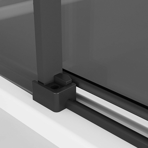 Душевой уголок Niagara Nova NG-2830-34BLACK (100x100x195) квадратная, раздвижная, черный матовый, стекло тониров Душевой уголок Niagara Nova NG-2830-34BLACK (100x100x195) квадратная, раздвижная, черный матовый, стекло тониров