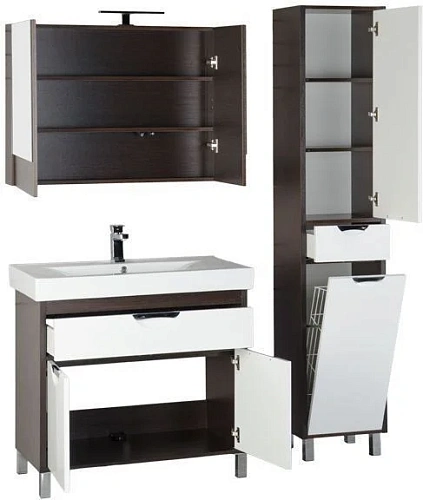 Комплект мебели Aquanet Гретта 90 венге (камерино) 00172720 Комплект мебели Aquanet Гретта 90 венге (камерино) 00172720