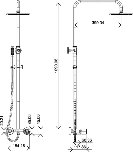 Душевая система Boheme STICK CHROME LINEA 128-CRCR.3 Душевая система Boheme STICK CHROME LINEA 128-CRCR.3