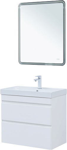 Тумба под раковину Aquanet Слим 70 00346048 белый сатин Тумба под раковину Aquanet Слим 70 00346048 белый сатин