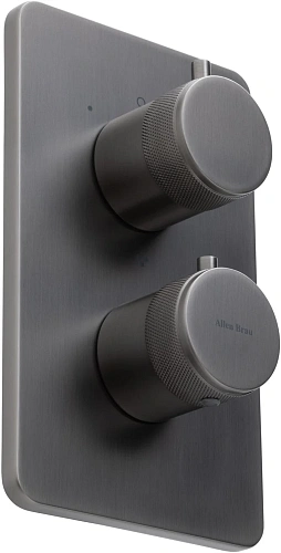 Смеситель для ванны Allen Brau Priority 5.31314-MG (с внутренней частью, 3 выхода) графит брашированный Смеситель для ванны Allen Brau Priority 5.31314-MG (с внутренней частью, 3 выхода) графит брашированный