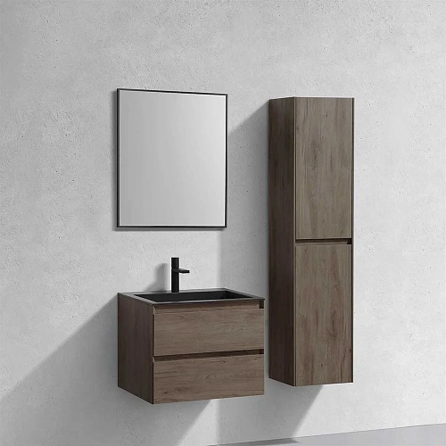 Тумба под раковину Vincea Luka 600 подвесная, 2 выкатных ящика soft-close, R.Oak VMC-2L600RO Тумба под раковину Vincea Luka 600 подвесная, 2 выкатных ящика soft-close, R.Oak VMC-2L600RO