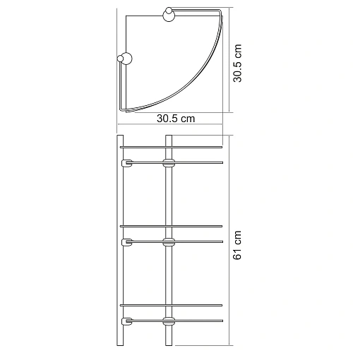 Полка WasserKRAFT K-3633 стеклянная тройная темная бронза Полка WasserKRAFT K-3633 стеклянная тройная темная бронза