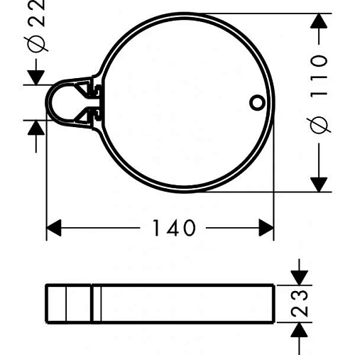 Мыльница hansgrohe Cassetta C 28678000 Мыльница hansgrohe Cassetta C 28678000