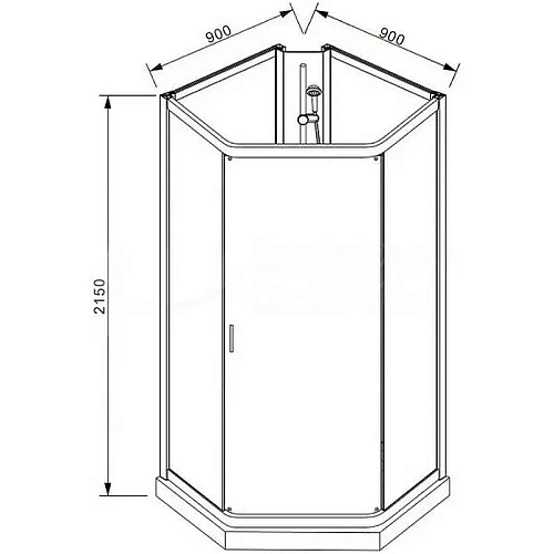 Душевая кабина Parly P91 900x900 профиль белый, стекло прозрачное Душевая кабина Parly P91 900x900 профиль белый, стекло прозрачное