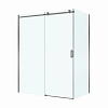 Душевой уголок BelBagno SOFT_CLOSE-2-AH-1-160/80-C-GM 160x80 см, профиль оружейная сталь, стекло прозрачное