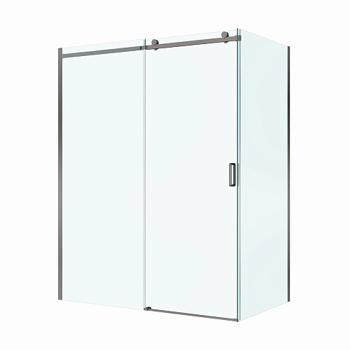 Душевой уголок BelBagno SOFT_CLOSE-2-AH-1-160/80-C-GM 160x80 см, профиль оружейная сталь, стекло прозрачное Душевой уголок BelBagno SOFT_CLOSE-2-AH-1-160/80-C-GM 160x80 см, профиль оружейная сталь, стекло прозрачное