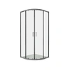 Душевой уголок Aquatek AQ.RO.090.1GM стекло прозрачное 1/4 круга, двери раздвижные, 200x90x90 см, профиль оружейная сталь