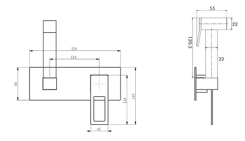 Гигиенический душ Boheme WhiteGold 147-WG Гигиенический душ Boheme WhiteGold 147-WG