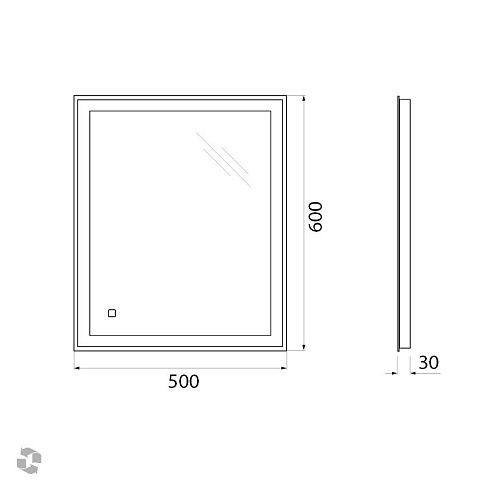 Зеркало BelBagno SPC-GRT-500-600-LED-TCH 12W 220-240V 500x30x600 с подсветкой и сенсорным выключателем Зеркало BelBagno SPC-GRT-500-600-LED-TCH 12W 220-240V 500x30x600 с подсветкой и сенсорным выключателем