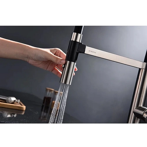 Смеситель для кухни Paulmark LEADER брашированная сталь Le214101-BS Смеситель для кухни Paulmark LEADER брашированная сталь Le214101-BS