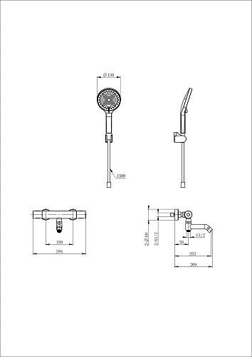 Смеситель для ванны Wonzon & Woghand с термостатом, белый матовый (WW-B3013-A1-MW) Смеситель для ванны Wonzon & Woghand с термостатом, белый матовый (WW-B3013-A1-MW)