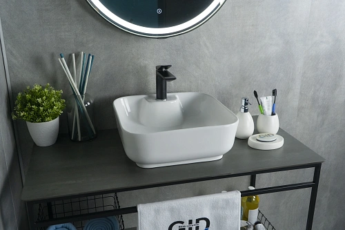 Раковина Gid N9443 51154 накладная белая 41x41x15 Раковина Gid N9443 51154 накладная белая 41x41x15