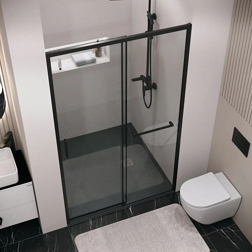 Душевая дверь GROSSMAN Style 100.K33.05.120.21.00 (120x195) черный матовый, стекло прозрачное Душевая дверь GROSSMAN Style 100.K33.05.120.21.00 (120x195) черный матовый, стекло прозрачное