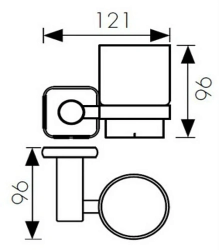Держатель стакана Kaiser KH-1705 хром цинк Держатель стакана Kaiser KH-1705 хром цинк
