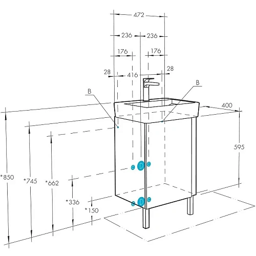 Тумба под раковину Aquaton Кантри 50 белый, дуб верона 1A257801AHB20 Тумба под раковину Aquaton Кантри 50 белый, дуб верона 1A257801AHB20