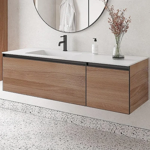 Тумба под раковину Armadi Art QUATRO 2 140см (100+40) WILLOW профиль ANTHRACITE 790-M2-140-W-A Тумба под раковину Armadi Art QUATRO 2 140см (100+40) WILLOW профиль ANTHRACITE 790-M2-140-W-A