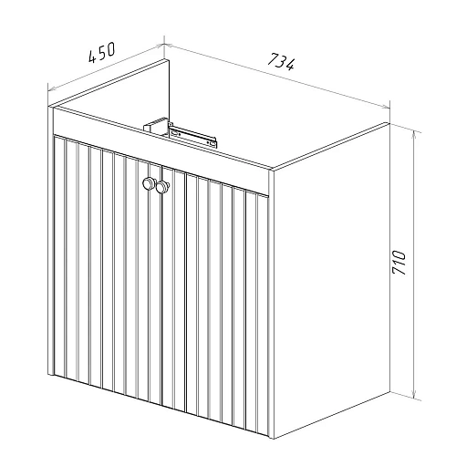 Тумба под раковину Lemark ROMANCE 80 см подвесная/напольная, белый LM07R80T Тумба под раковину Lemark ROMANCE 80 см подвесная/напольная, белый LM07R80T