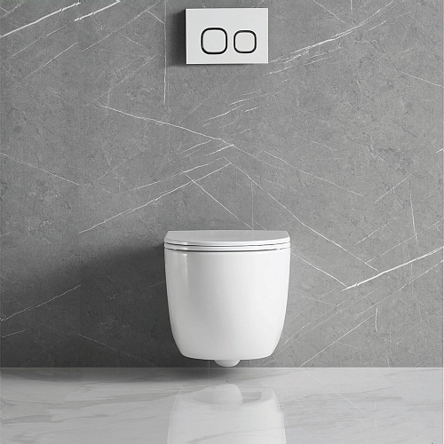 Унитаз подвесной Vincea Globo VT1-52T безободковый, цвет белый, ультратонкое soft-close сиденье Унитаз подвесной Vincea Globo VT1-52T безободковый, цвет белый, ультратонкое soft-close сиденье