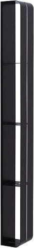 Полка Aquanet Магнум 15x130 черная матовая, вертикальная 00302227 Полка Aquanet Магнум 15x130 черная матовая, вертикальная 00302227