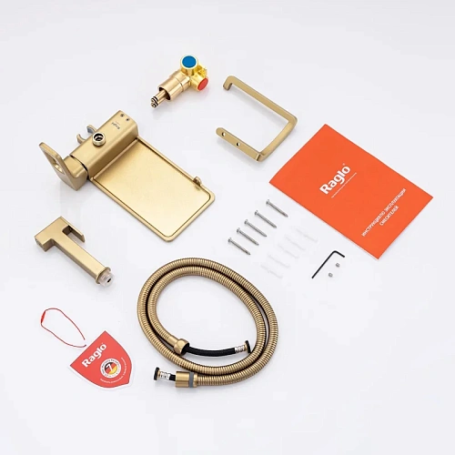 Гигиенический душ Raglo R51.55.03 встраиваемый, сатин золотой Гигиенический душ Raglo R51.55.03 встраиваемый, сатин золотой