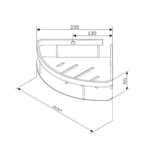 Полка AM.PM Sense L A7454122 угловая, черный Полка AM.PM Sense L A7454122 угловая, черный