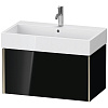 Картинка анонса товара «тумба под раковину duravit xviu xv42360b140 подвесная 78.4 см черный глянцевый»