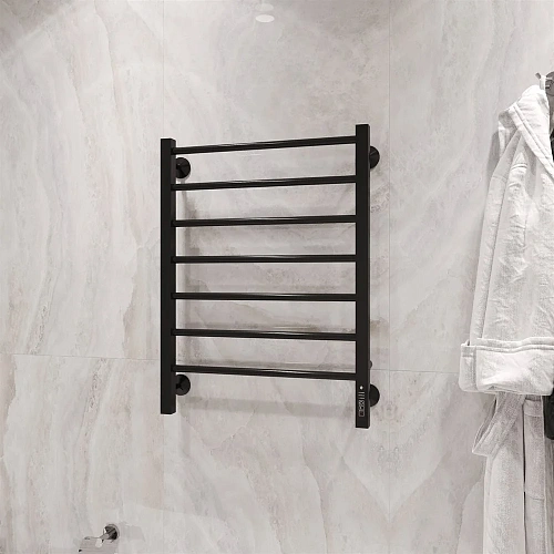 Полотенцесушитель электрический EWRIKA Пенелопа С7 70х50, черный 558359 Полотенцесушитель электрический EWRIKA Пенелопа С7 70х50, черный 558359