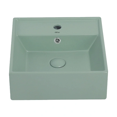 Раковина ABBER Rechteck AC2208MCG накладная, светло-зеленая матовая Раковина ABBER Rechteck AC2208MCG накладная, светло-зеленая матовая