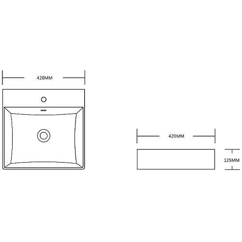 Раковина Ceruttispa CR7602B 420х420х125 накладная, белая, квадратная Раковина Ceruttispa CR7602B 420х420х125 накладная, белая, квадратная