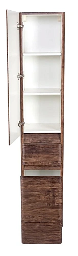 Шкаф-пенал Style Line Атлантика 35 L с корзиной, Люкс старое дерево, PLUS СС-00002222 Шкаф-пенал Style Line Атлантика 35 L с корзиной, Люкс старое дерево, PLUS СС-00002222