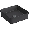 Раковина BERGES Ego SL накладная, 38x38 см, матовый антрацит 181020 Раковина BERGES Ego SL накладная, 38x38 см, матовый антрацит 181020