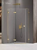 Душевой уголок NEW TRENDY AVEXA GOLD SHINE L 100x80x200 EXK-3848 золото
