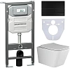 Комплект унитаза Ceramica Nova Сет 4 в 1 инсталляция с кнопкой и шумоизоляцией CN3007_1002B_1000
