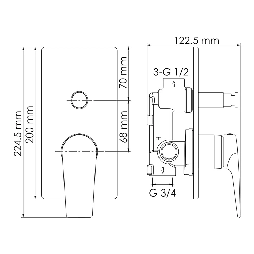 Смеситель для душа WasserKRAFT Wiese 8461 оружейная сталь Смеситель для душа WasserKRAFT Wiese 8461 оружейная сталь