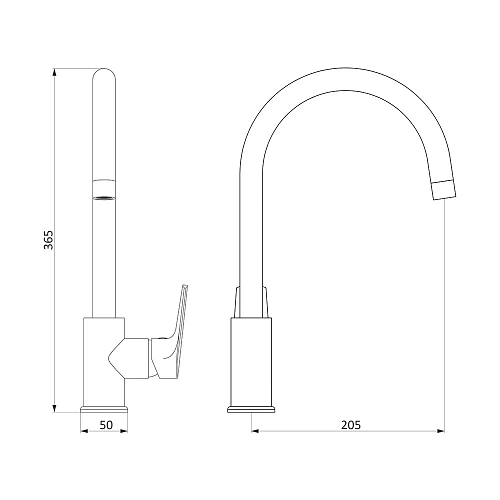Смеситель для кухни Damixa Origin Balance 790730000 Смеситель для кухни Damixa Origin Balance 790730000