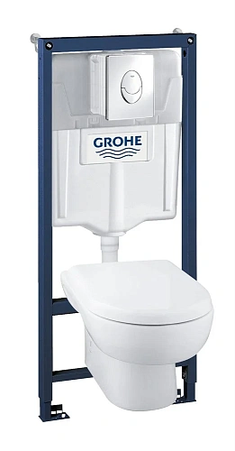 Инсталляция GROHE Solido Perfect (39191000) с подвесным унитазом и панелью смыва Skate Air Инсталляция GROHE Solido Perfect (39191000) с подвесным унитазом и панелью смыва Skate Air