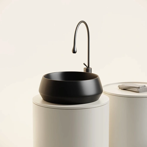 Раковина Ceramica Nova Maya CN12004MB накладная круглая 400x400x140 черный матовый Раковина Ceramica Nova Maya CN12004MB накладная круглая 400x400x140 черный матовый