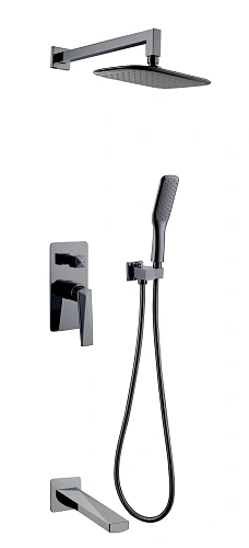 Душевая система Boheme VENTURO SHINE GUN METAL встраиваемая 374-SGM-2 графит глянец Душевая система Boheme VENTURO SHINE GUN METAL встраиваемая 374-SGM-2 графит глянец