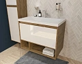 Тумба с раковиной Эстет Monaco Wood ФР-00010685 900х480 подвесная 1 ящик Тумба с раковиной Эстет Monaco Wood ФР-00010685 900х480 подвесная 1 ящик