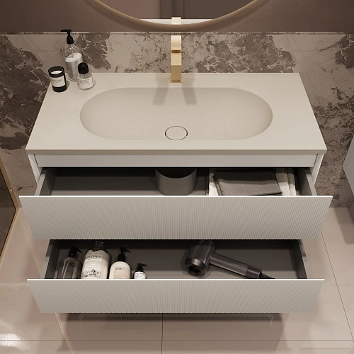 Тумба под раковину Vincea Welle 1000 подвесная, белый матовый софт-тач Тумба под раковину Vincea Welle 1000 подвесная, белый матовый софт-тач