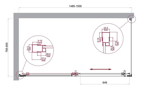 Душевой уголок BelBagno LUCE-AH-1-150/80-C-Cr 1500x800 мм Душевой уголок BelBagno LUCE-AH-1-150/80-C-Cr 1500x800 мм