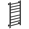 Полотенцесушитель электрический Ника STEP-1 80/40 RAL9005 черный матовый левый тэн STEP-1 80/40 черн мат лев