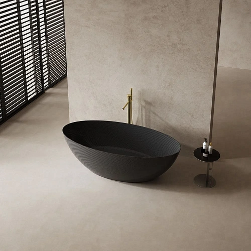 Ванна отдельностоящая ABBER AK9002-1.8 180x85 универсальная, черная, карбоновая Ванна отдельностоящая ABBER AK9002-1.8 180x85 универсальная, черная, карбоновая