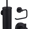 Комплект аксессуаров Wonzon & Woghand черный (WW-8100-BL) из 3 предметов (крючок, держатель для бумаги, ершик) Комплект аксессуаров Wonzon & Woghand черный (WW-8100-BL) из 3 предметов (крючок, держатель для бумаги, ершик)