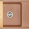 Кухонная мойка Aquaton Беллис 87 1A724832BS270 из литого мрамора,терракот Кухонная мойка Aquaton Беллис 87 1A724832BS270 из литого мрамора,терракот