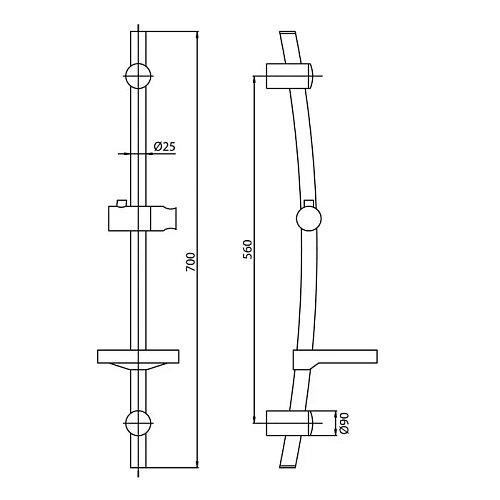 Душевой гарнитур Paini 50CR124/GBL Душевой гарнитур Paini 50CR124/GBL