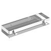 Картинка анонса товара «полка lemark shelf line 400 мм с крючками, хром 9771052»