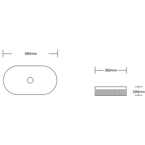 Раковина Ceruttispa CR8009 580х360х100 накладная, белая, овальная Раковина Ceruttispa CR8009 580х360х100 накладная, белая, овальная